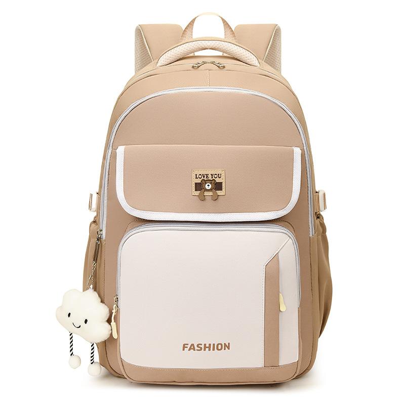Schoolbag1011 new schoolbag women's Japanese simple junior high school backpack solid color large capacity Korean version fashion backpack women