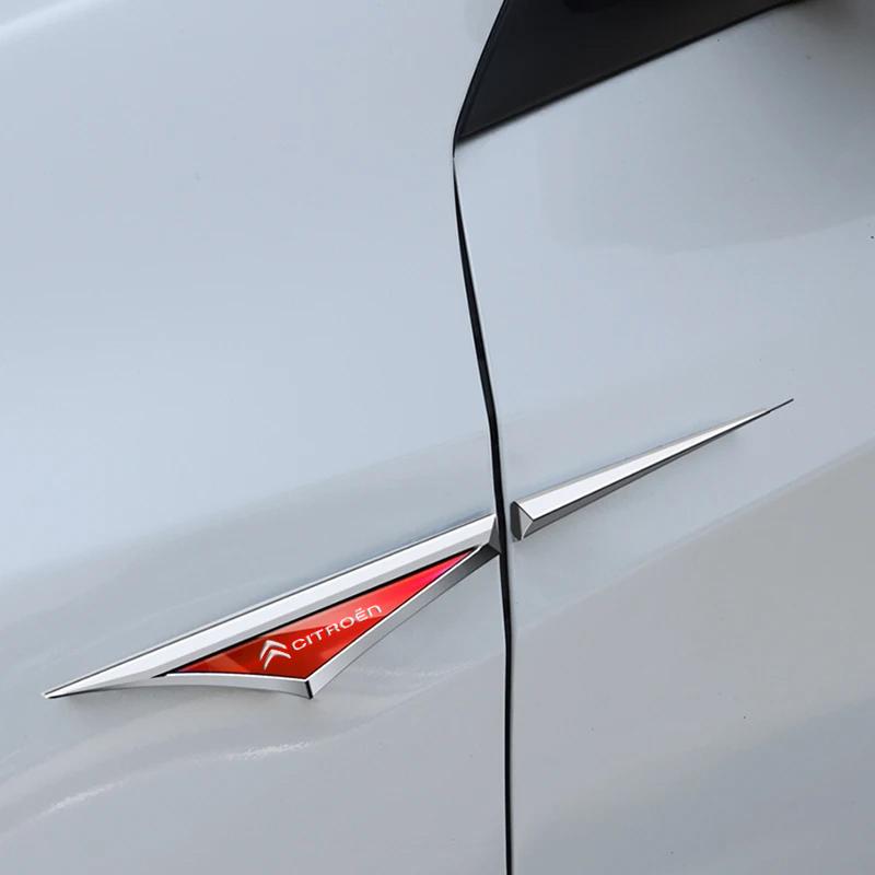 2 Stück Legierung Auto Styling Kotflügel Seite Kofferraum Emblem Aufkleber für Citroen C2 C3 C4 C4l C5 Saxo Xsara Picasso Ds3 Ds4 Elysee Berlingo
