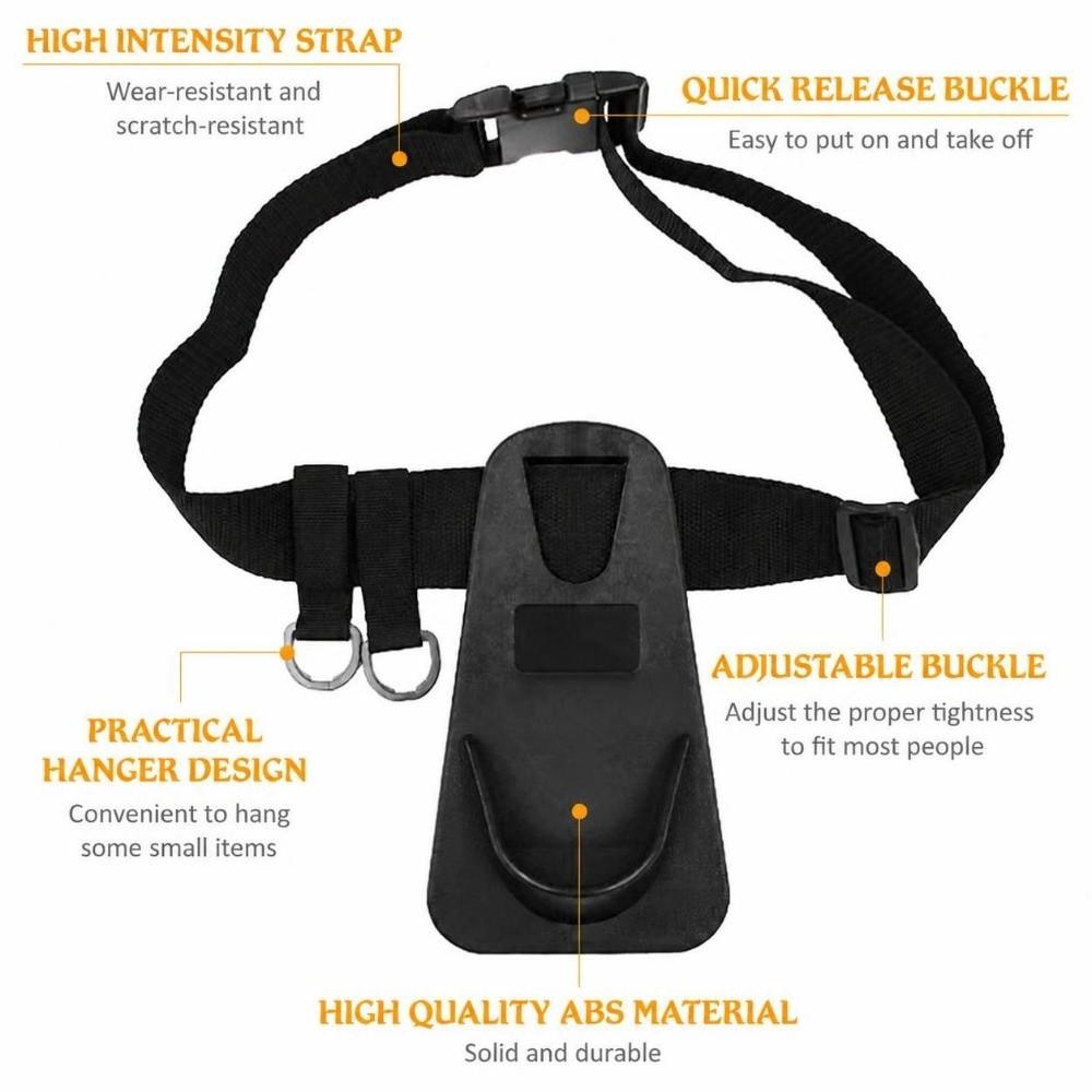 ABS EVA Fishing Rod Support Belt Adjustable Strap Fishing Pole Waist Belt  For Fishing