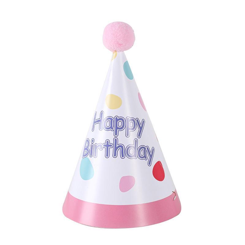 Birthday Party Hats 6pcs Shiny Metal Wire Lovely Happy Birthday Pattern for Kids Birthday Souvenir Party Decor Supplies