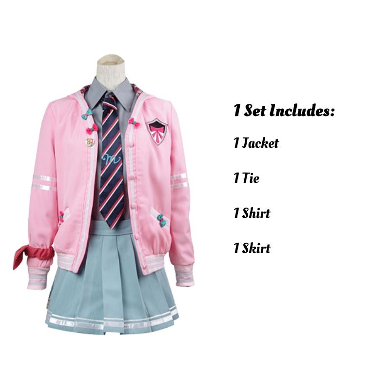 Miku Hatsune Vocaloid Cosplay Costume Set School Jacket Jk Uniform Dress Party