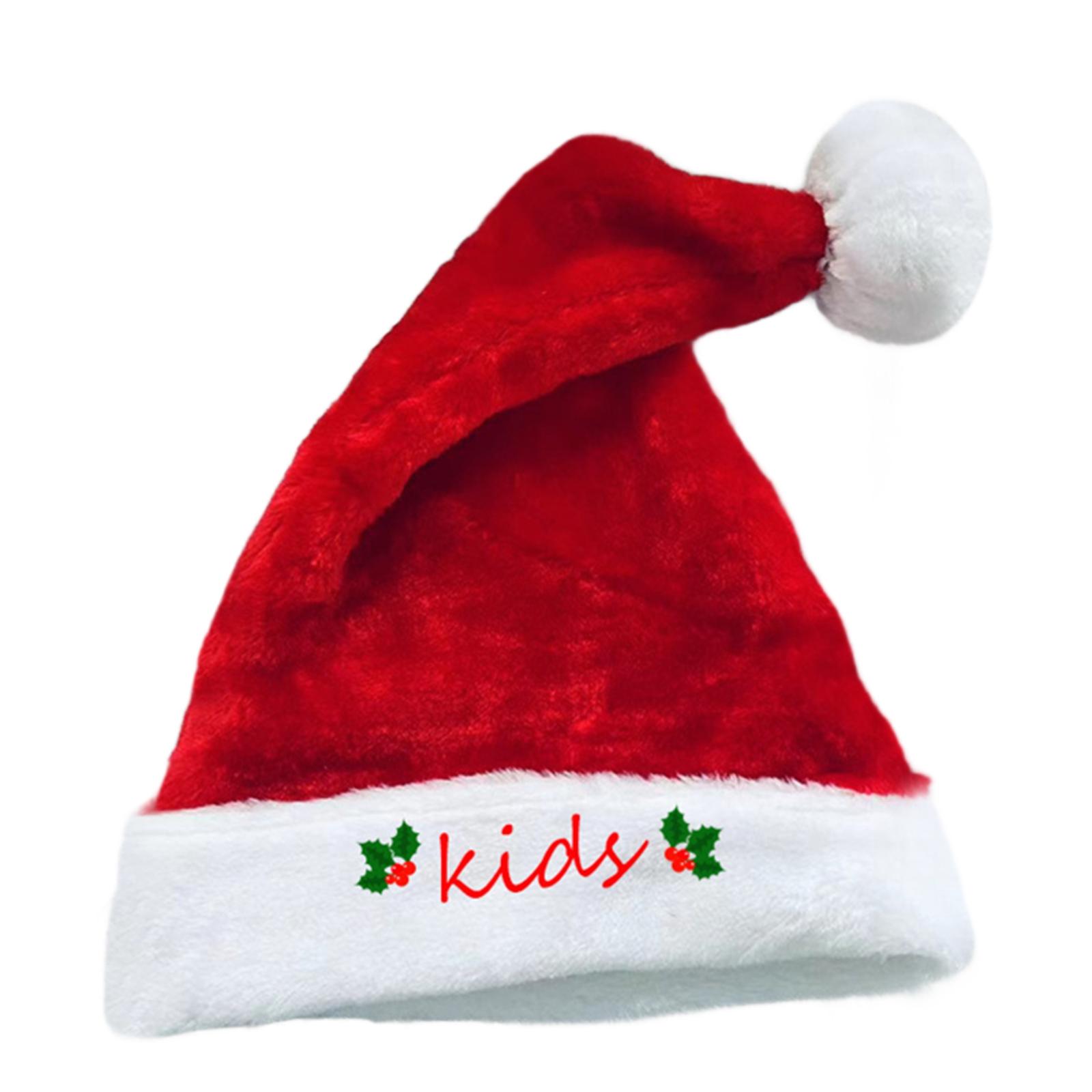 

Party Hat MerryChristmas Plush Hat for Festival Family Gathering PartyFavor Props Hat Holiday Headwear Red Santa Hat C