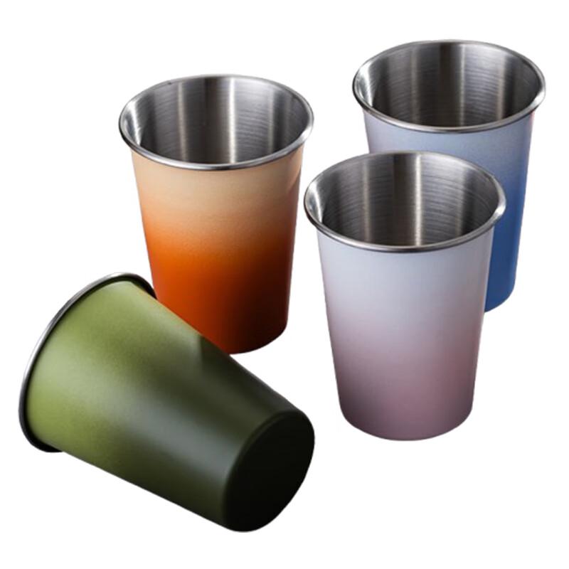 Huilingyang Outdoor Gradient Stainless Steel Mug Set (4-Piece)