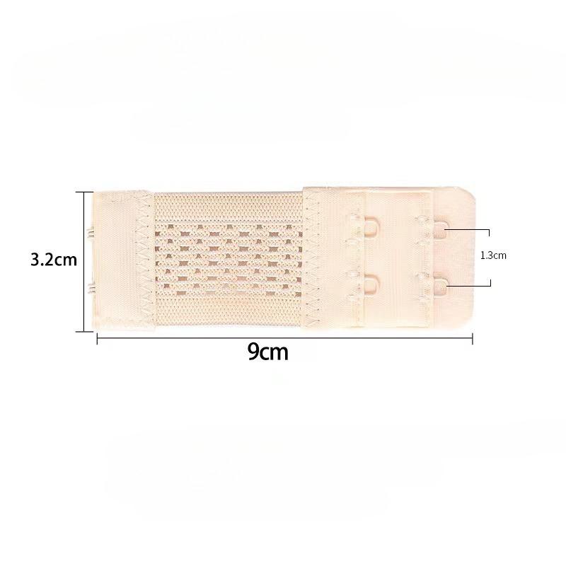 Set 2Rows 2Hooks Bra Extender for Women's Elastic Bra Extension Strap Hook Clasp Expander Adjustable Belt Buckle Underwear