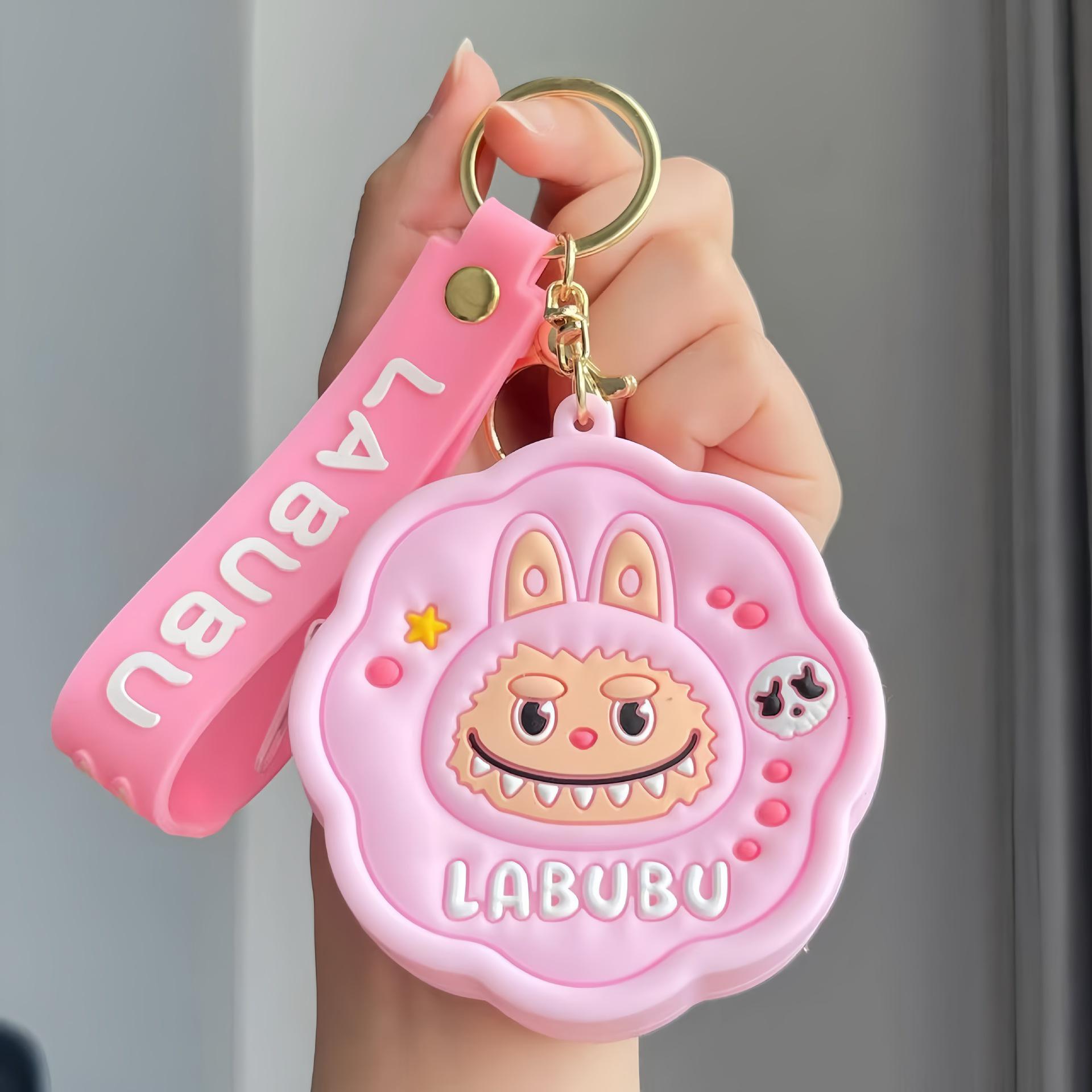 

Мультяшный силиконовый кошелек для монет Labubu - Милый детский кошелек и держатель для карт, подвеска 8*3*8cm