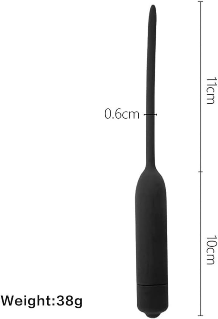 JASICDIET Vibrerende Uretralplugg Penisvibrator Mannlig Elektrisk Kukplugg Penisplugg Bougie SM-Varer Voksenvarer Anale Varer Batteridrevet Enkelt