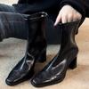 2025 New Casual and Comfortable Women Short Ankle Boots Elegant High Heels Shoes Winter Pumps Goth Designer Fad Chunky Boots