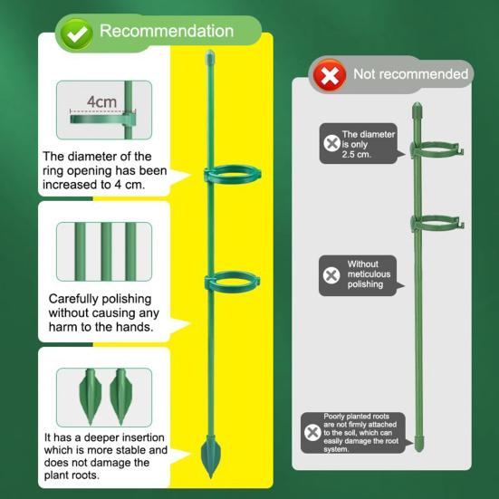Extendable Plant Stakes Plant Support Stakes Set with Movable Clips Adjustable Monstera Support Stakes for Indoor Outdoor Plants Tomato Orchid