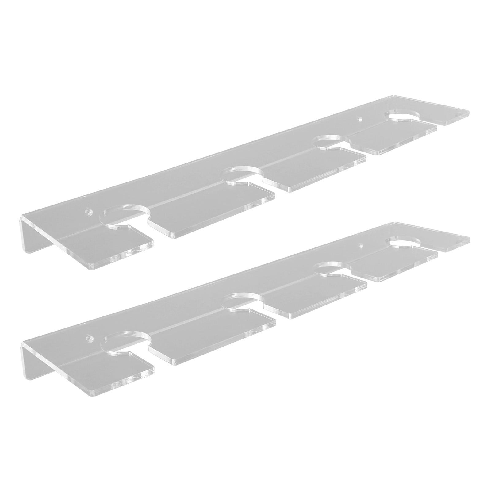 

2Pcs Wall Mounted Acrylic Wine Glass Holder Space Saving Stemware Hanging Rack Under Cabinet Wine Glass Rack for 8 прозрачный