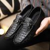 Summer Leather Men Casual Shoes Moccasins Breathable Slip On Boat Shoes Italian Luxury Brand Mens Driving Loafers Size 38-46