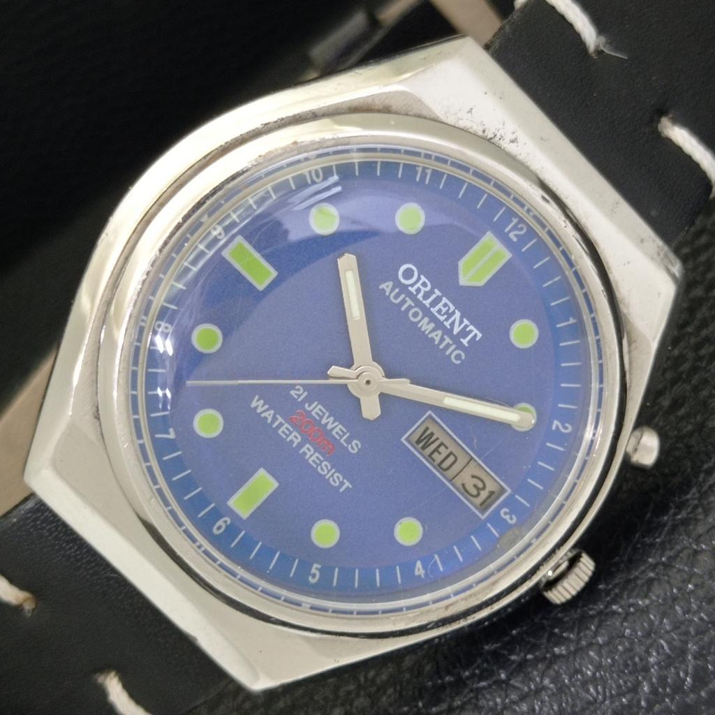 

ВИНТАЖНЫЕ МУЖСКИЕ ЧАСЫ ORIENT AUTOMATIC 46943 ЯПОНИЯ С СИНИМ ЦИФЕРБЛАТОМ a700707-5 R204-a700707