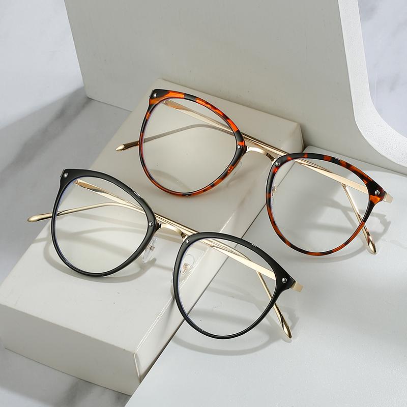 Anti-blue Light Glasses Round Metal Eyewear Women Men High Quality Eyeglasses Blue Light Blocking Man Lady Computer Eyeglasses