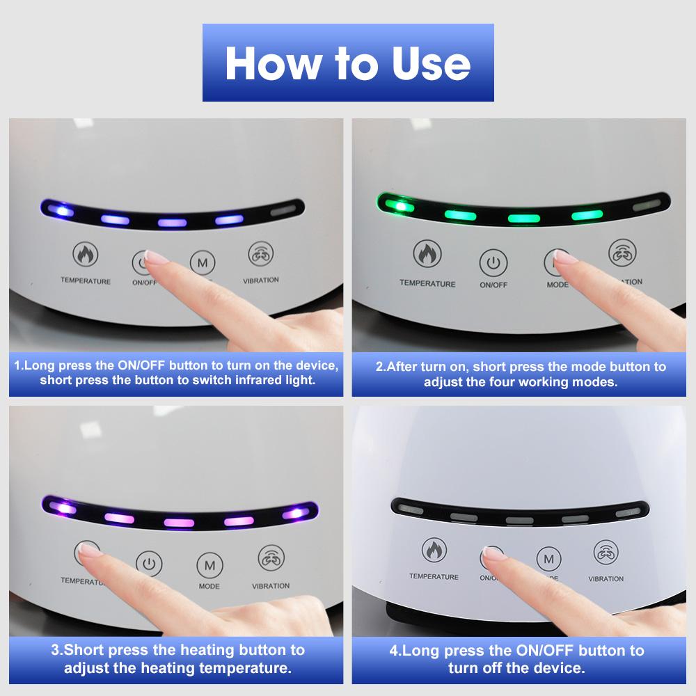 Smart Infrared Knee Massager 3 Level Heating and Vibration Knee Relaxing Massage Machine Red Light Hot Compress Knee Joint Brace