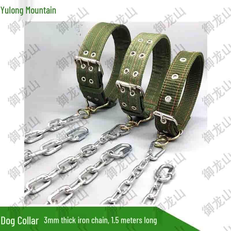 Stainless Steel Thickened Dog Collar & Leash