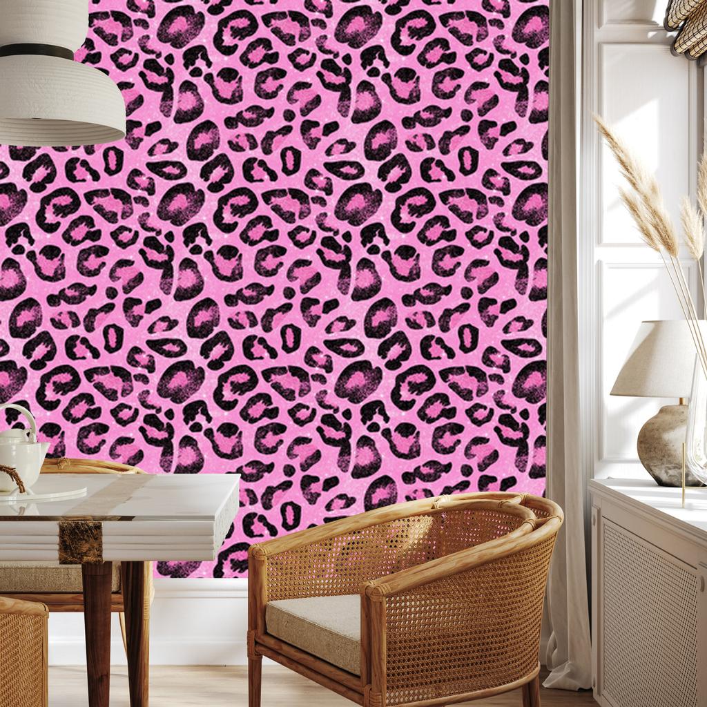 Pink glitter leather wallpaper powder pink and purple 50x1000