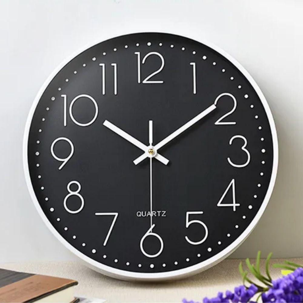 Round Nordic Wall Clock Silent Wall Hanging Clock Minimalist Electronic Color Clock  Living Bedroom