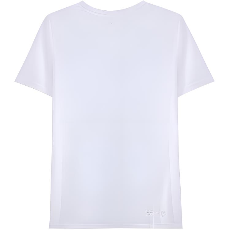 Li Ning Breathable Round Neck Casual Running T-Shirt Men Tops Standard-White ATSQ365-4