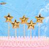 5Pcs/Lot Cake Topper Creative For Baby Shower Birthday Party Wedding Celebration Cake Decoration Star Heart Cupcake Insert