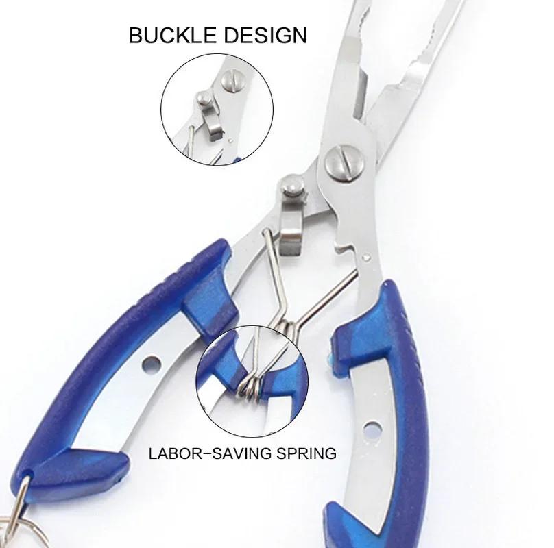 Multifunction Fishing Plier Scissor Line Cutter Lure Hook Remover Tackle Cutting Tool 17CM