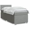 Vidaxl Kontinentalbett Mit Matratze, Hellgrau, Stoff, 90X200 Cm