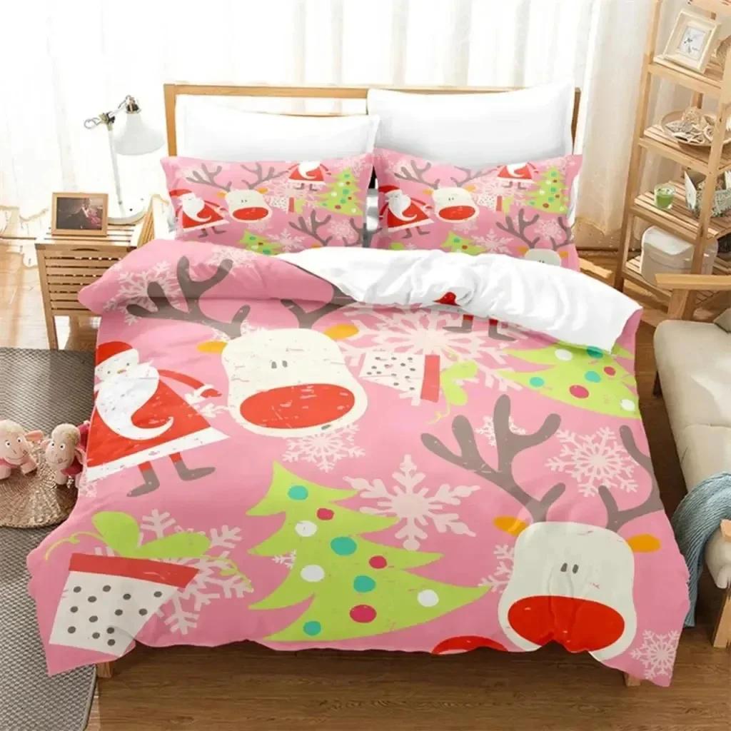 Luxury New 3D Print Christmas Santa Xmas Bedding Set Double Twin King Duvet Cover Comforter Pillowcase Boys Girls Adults Bedroom