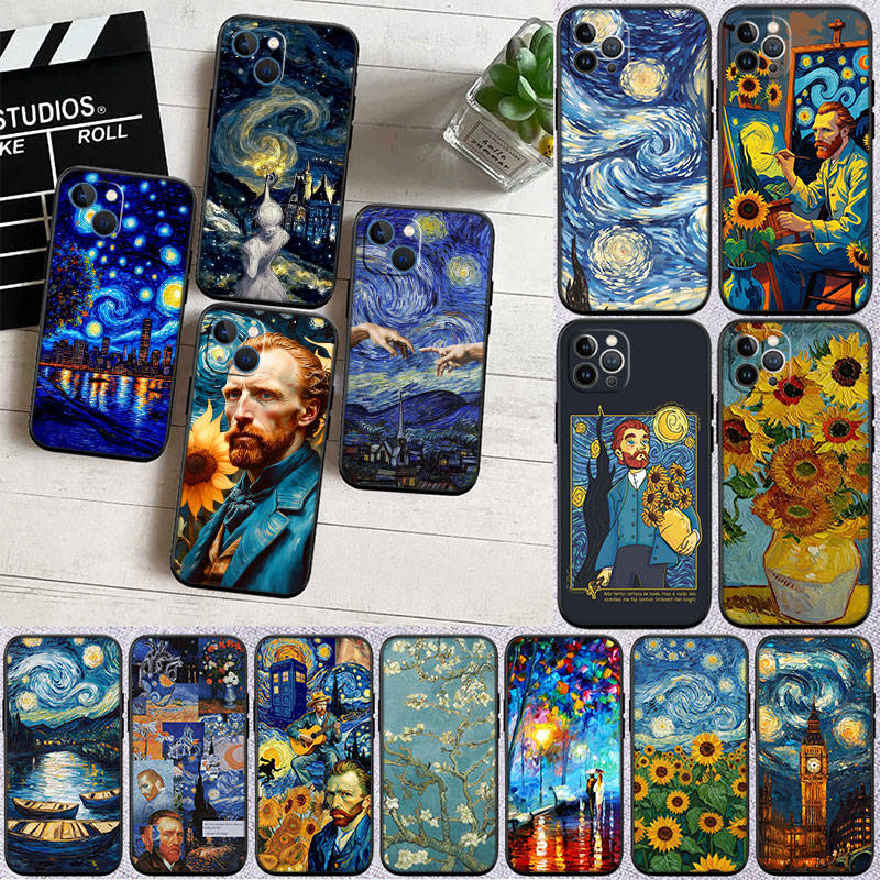 IR27 Starry Night Van Gogh Phone Shell Case for Redmi Note 12 12S 12C 13 13C 13R 14 14S 14R 14C Pro Max Plus A3 A3X A4 A5 11A 13X