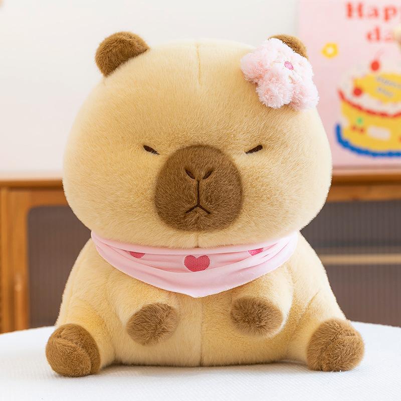 

New Kapibala Doll Couple Capybara Plush Toys for Girls Birthday Gifts and Dolls Pressing The Bed 30cm (0.41kg)
