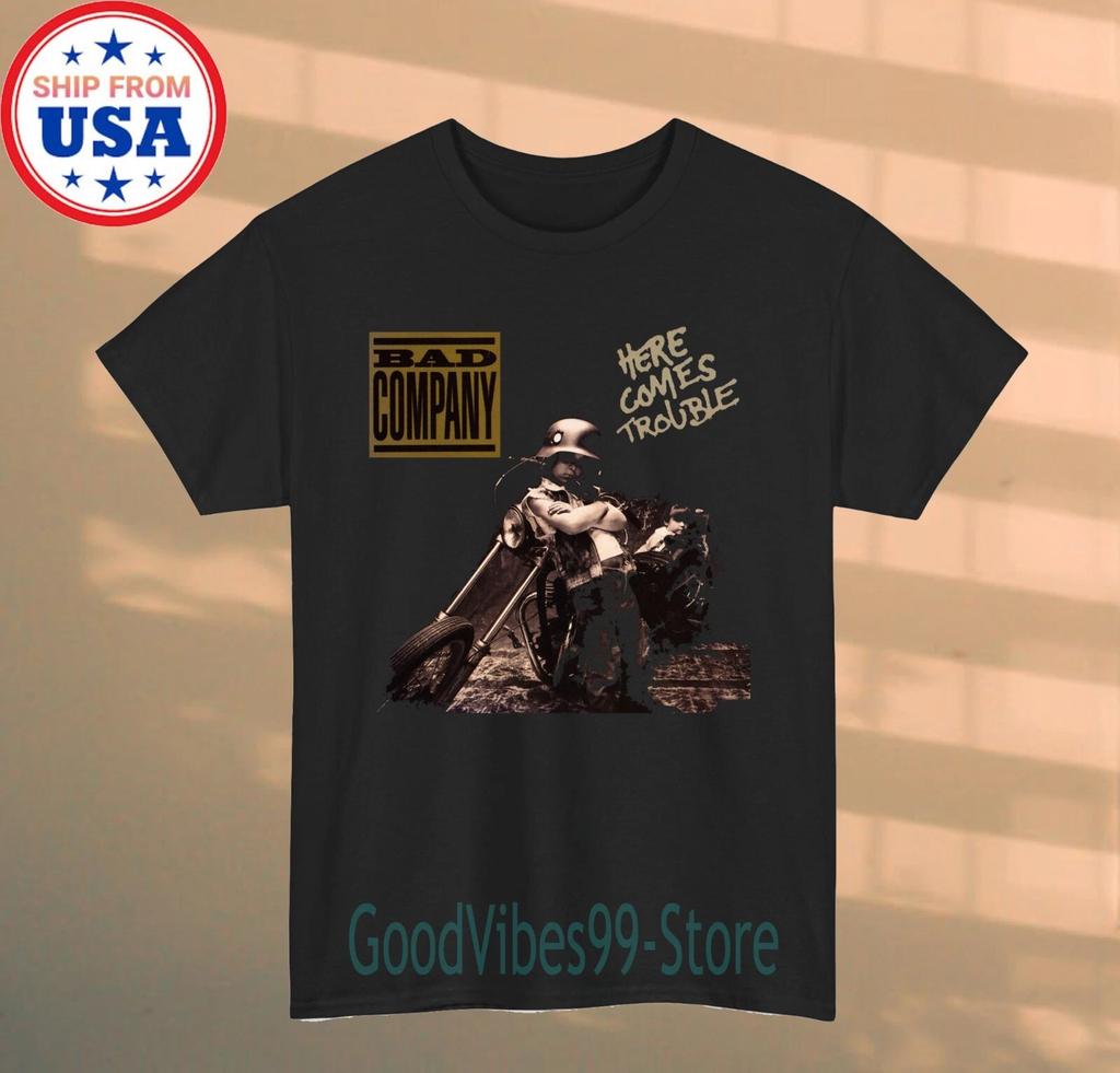 Bad Company Here Comes Trouble Men's Black Size S-5XL