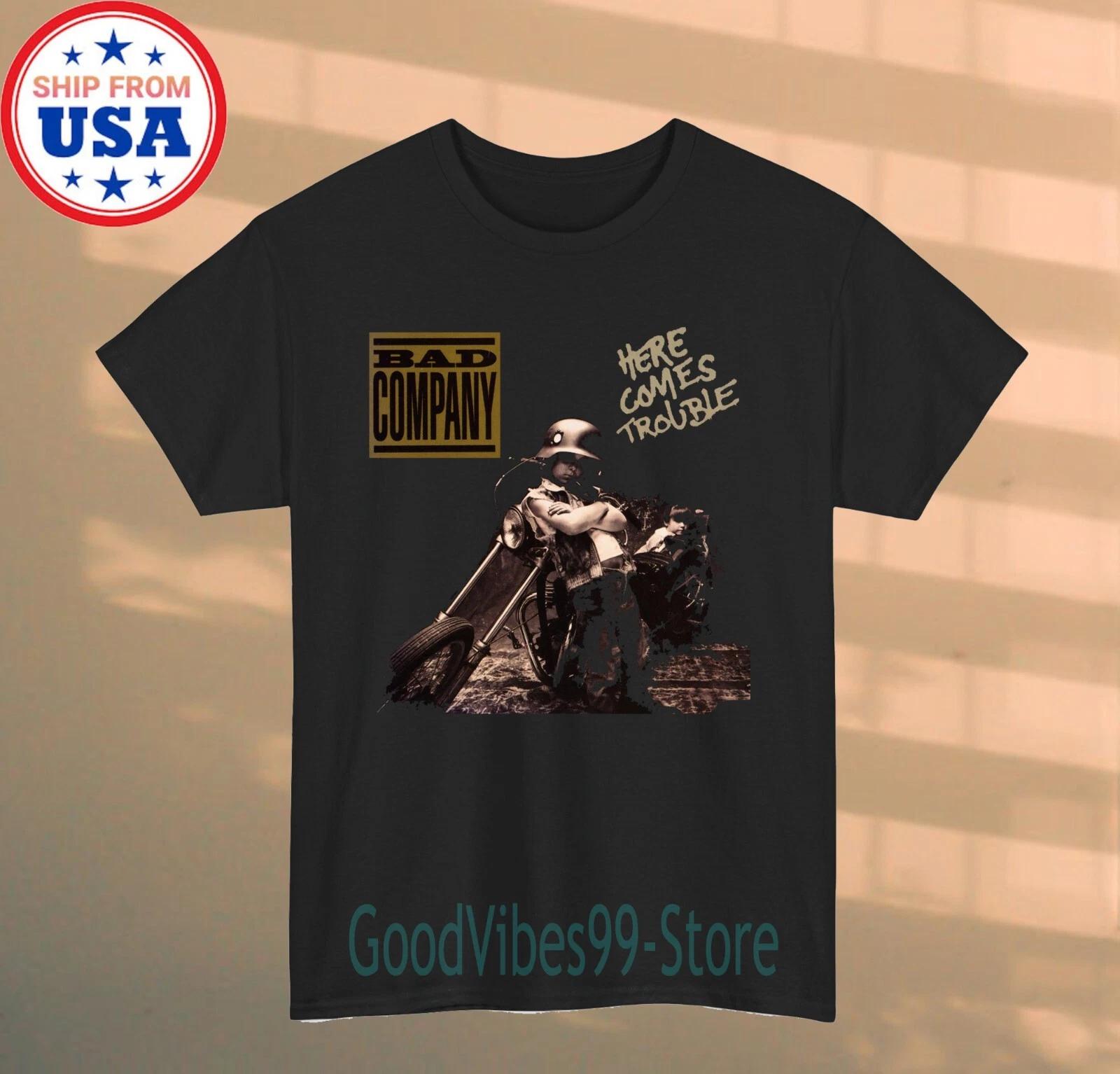 Bad Company Here Comes Trouble Men s Black Size S-5XL 4XL
