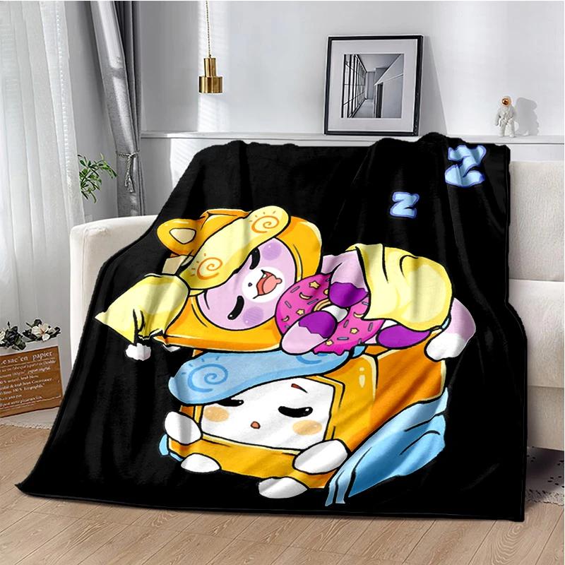 New Style Lankybox Boxy Foxy Rocky Cartoon Blanket,Soft Throw Blanket for Home Bedroom Bed Sofa Travel Picnic Cover Kid