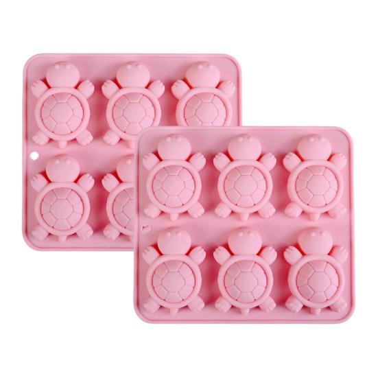 Mini Moule en Silicone Tortue 36 Cavités Bac à Glaçons Moule pour Fabrication de Savon Moule de Cuisson Flexible pour Chocolat Gelée