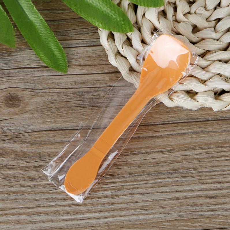 Transparent Disposable Dessert Spoon for Ice Cream, Mousse, Yogurt, Pudding, and Popsicles