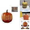 Halloween Led Light Starry Night Pumpkin Resin Decor With Creative Design For Party And Home Atmosphere