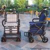 Leide Zhu Foldable Mobility Handcart: Sit & Push Shopping Trolley for Elderly