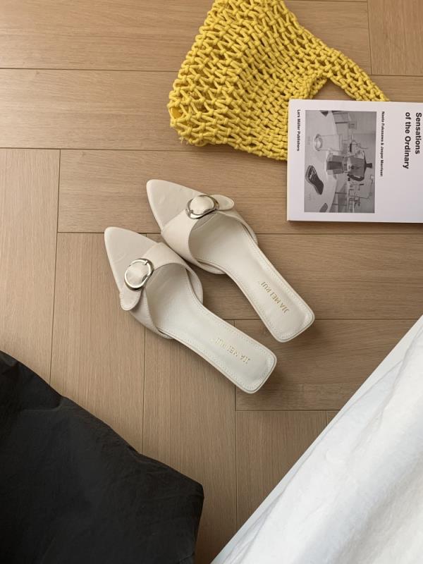 Fashion Shoes Woman's Slippers Pointed Toe Thin Heels Slides 2025 Peep Sexy Thin Heels Shoes Woman's Slippers Peep Toe Slides 2025 Point