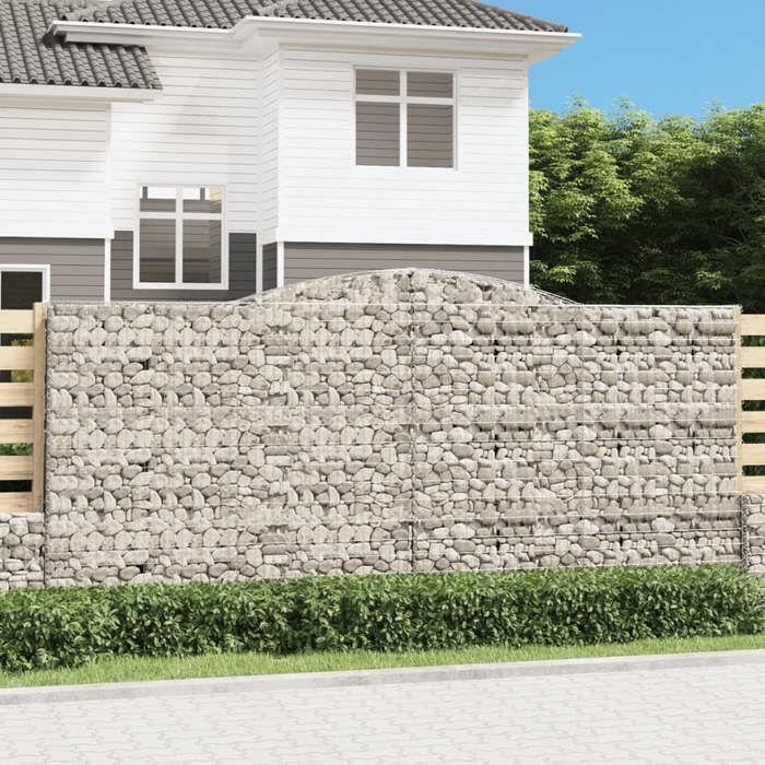 VidaXL 2x Arched Gabion Baskets Arched Gabion Cages Gabion Walls Garden Fences Terrace Outdoor 3146918