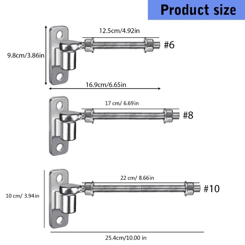 Upgrades Bolts Hinges for Gates Rusts Proof Door Hinges Adjustable Bolts Hinges Simple Installation for Wood or Metal Door