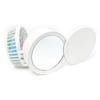 abbi Fan Mirror Portable Fan with Mirror White Compact Portable Fan Abbi Fan Mirror Foldable USB Rechargeable Neck Strap Included Mirror 3 Adjustable