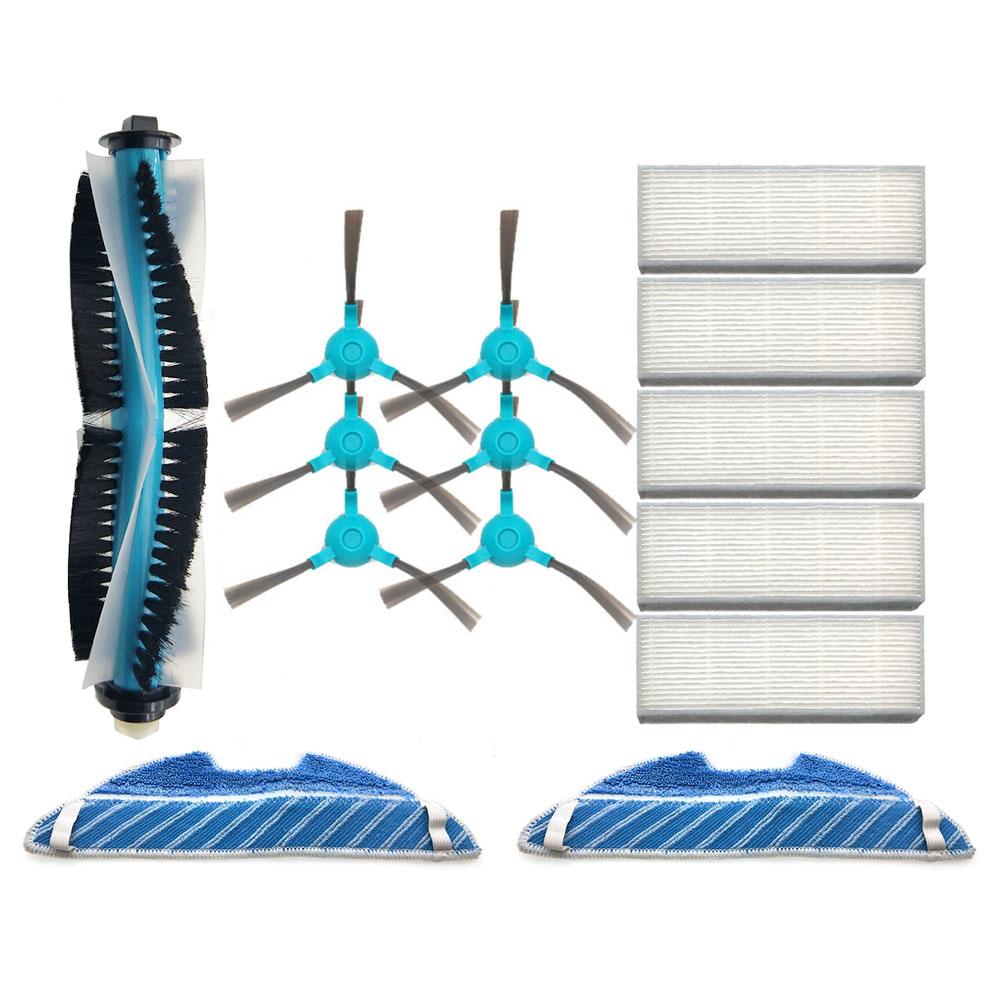 Replacement HEPA Filter Side Brush Mop Pad Roller Brush For Cecotec Conga 1290 1390 Robot Vacuum Cleaner Spare Accessories