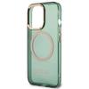 Guess Guhmp13Lhtcma Iphone 13 Pro / 13 6,1 Zielony/Khaki Hard Case Gold Outline Translucent Magsafe