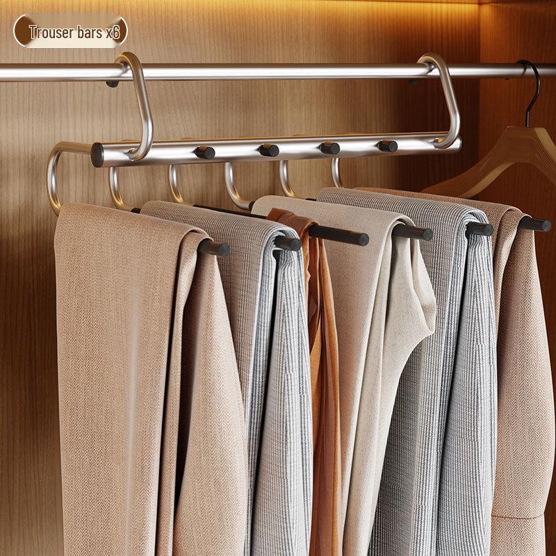 

Multi-Layer Non-Slip Folding Trouser Hanger Clip - Seamless Storage Solution