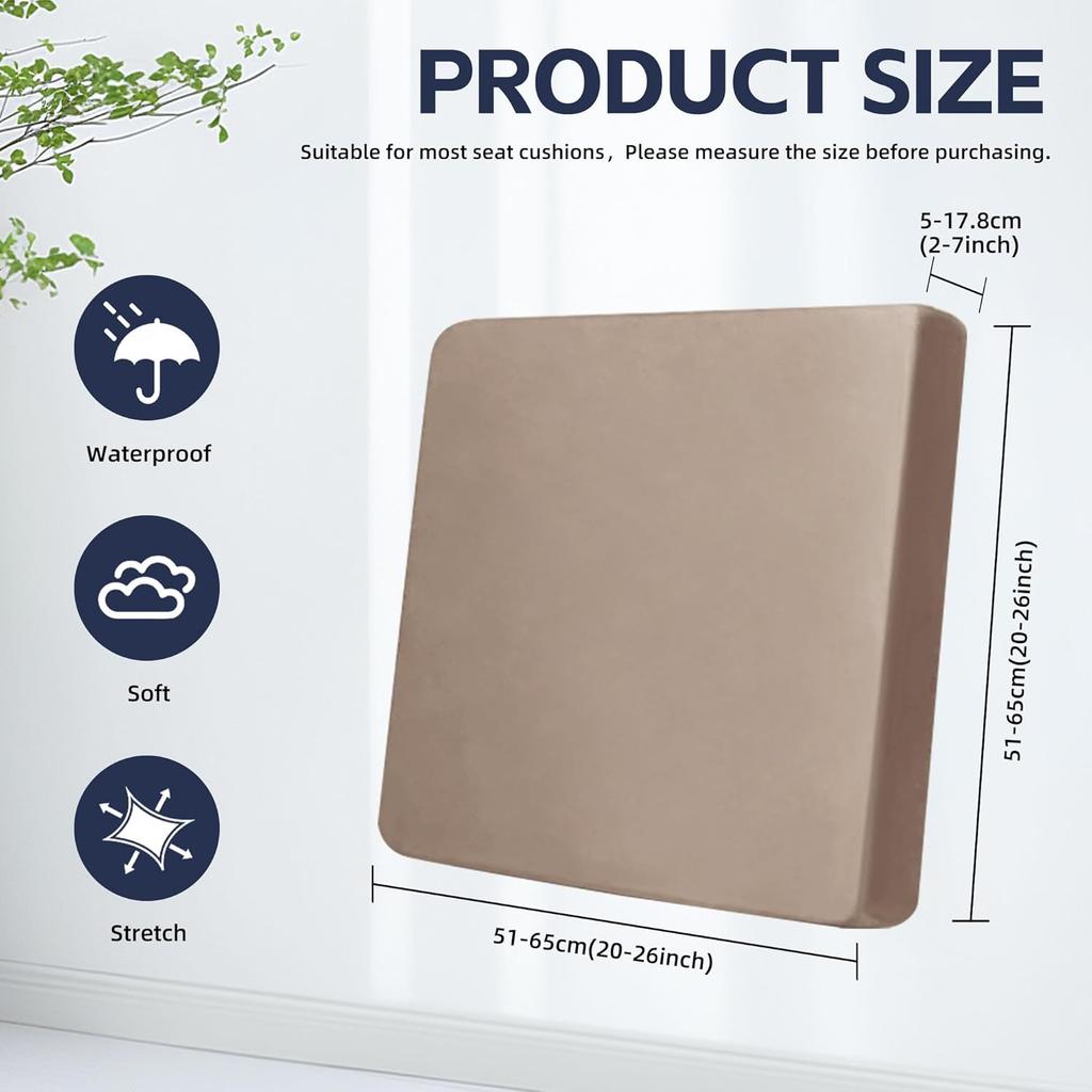 8Pcs Outdoor Cushions Covers Waterproof, Patio Cushion Covers, Outdoor Patio Cushion Covers, Outdoor Stretch Cushion Covers Replacement, Outdoor