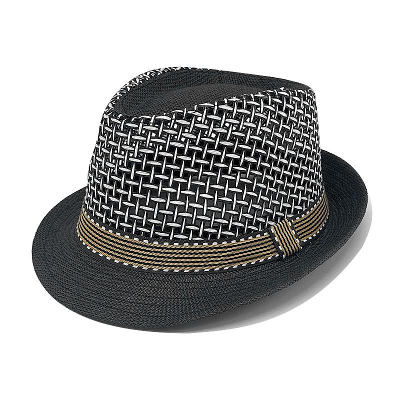 

Summer Outdoor Adult Beach Cap Top Sun Protection men cap new fashion men s Casual Straw Bucket Hat Adult size (54-58cm) чорний