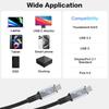 To 80Gbps Bidirectional Data 240W Fast Thunderbolt USB 3 Backward 8K Video Durable Nylon for Connecting Devices Such As iPhone Galaxy MacBook Android