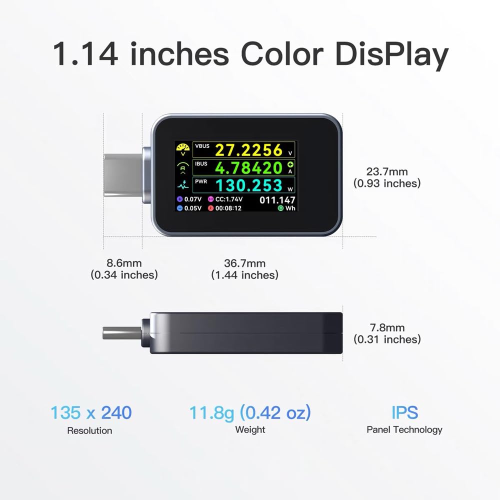 AINEX USB Power Tester Type-C KM-08