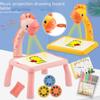 Deer-Shaped Projection Drawing Table with Sound & Light - Children's Graffiti and Writing Toy Set