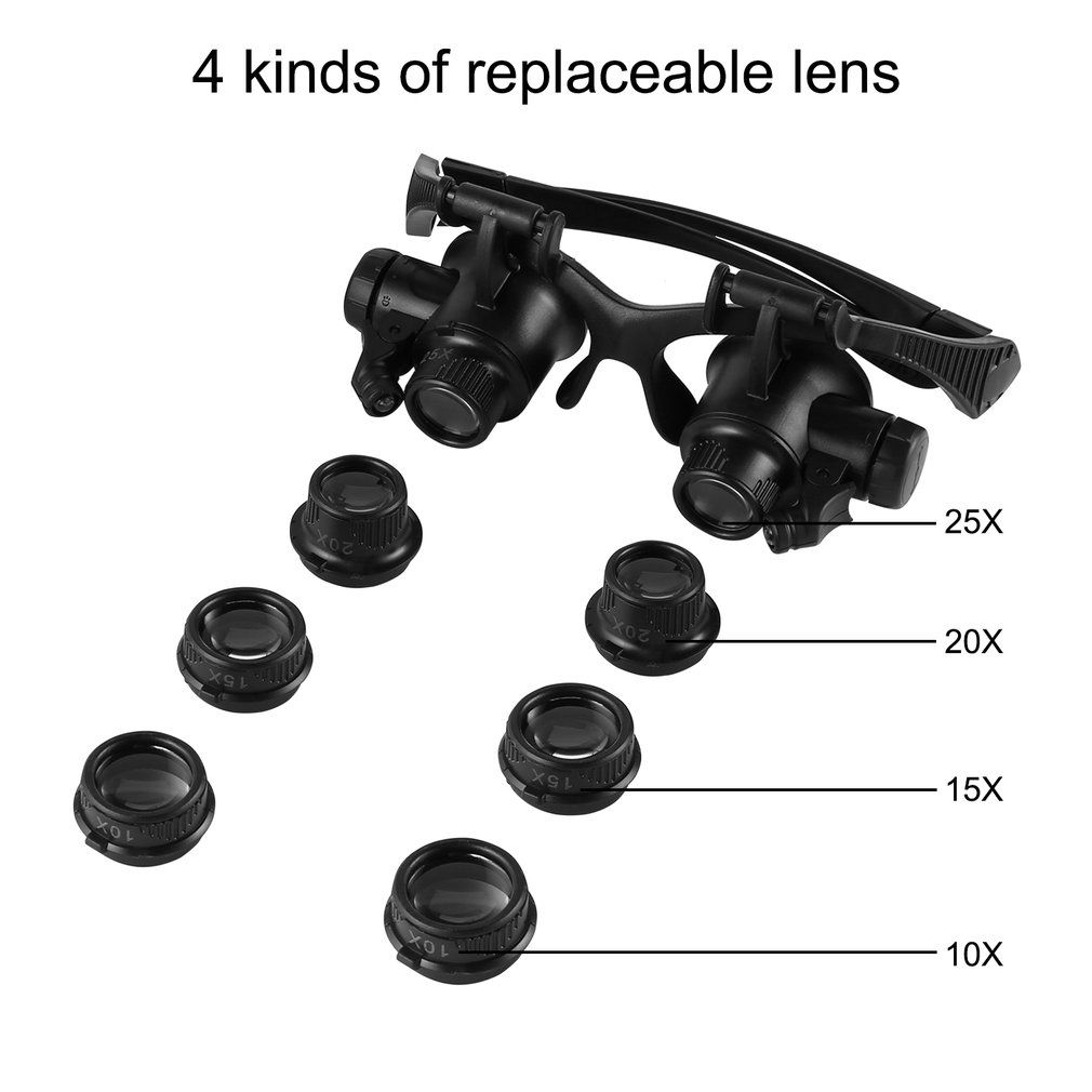 Head-mounted Loupe Watch Repair Tool Magnifying Glasses Jeweler