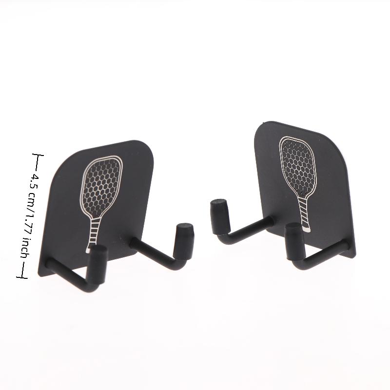 2 Stück Universeller Pickleballschlägerhalter Wandmontierter Schlägerständer Edelstahl Wandhaken Badminton-Schlägerhalter