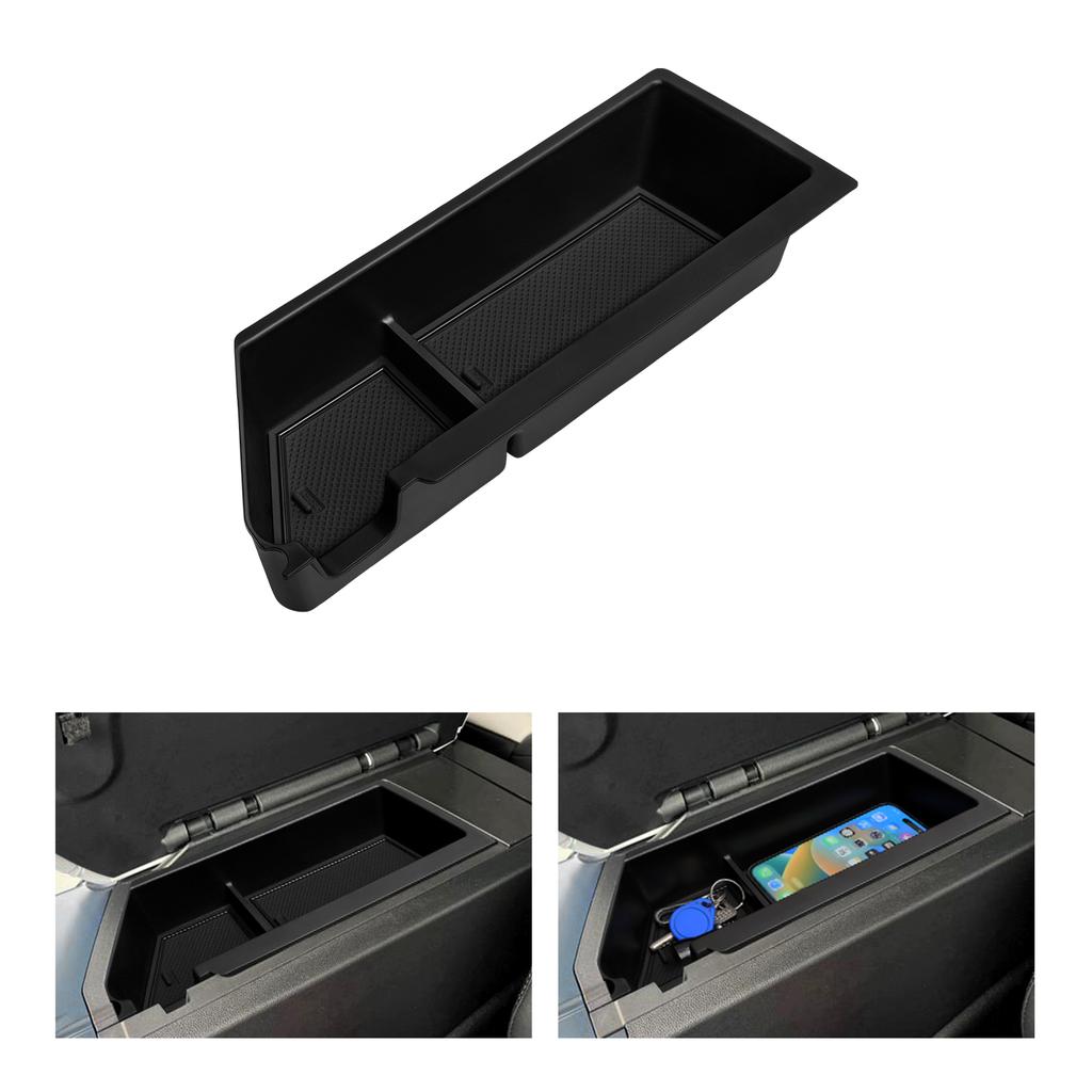 for Chevy Equinox EV 2025 2024 Central Armrest Storage Box Stowing Tidying Car Tray Organizer Internal Accessories Black