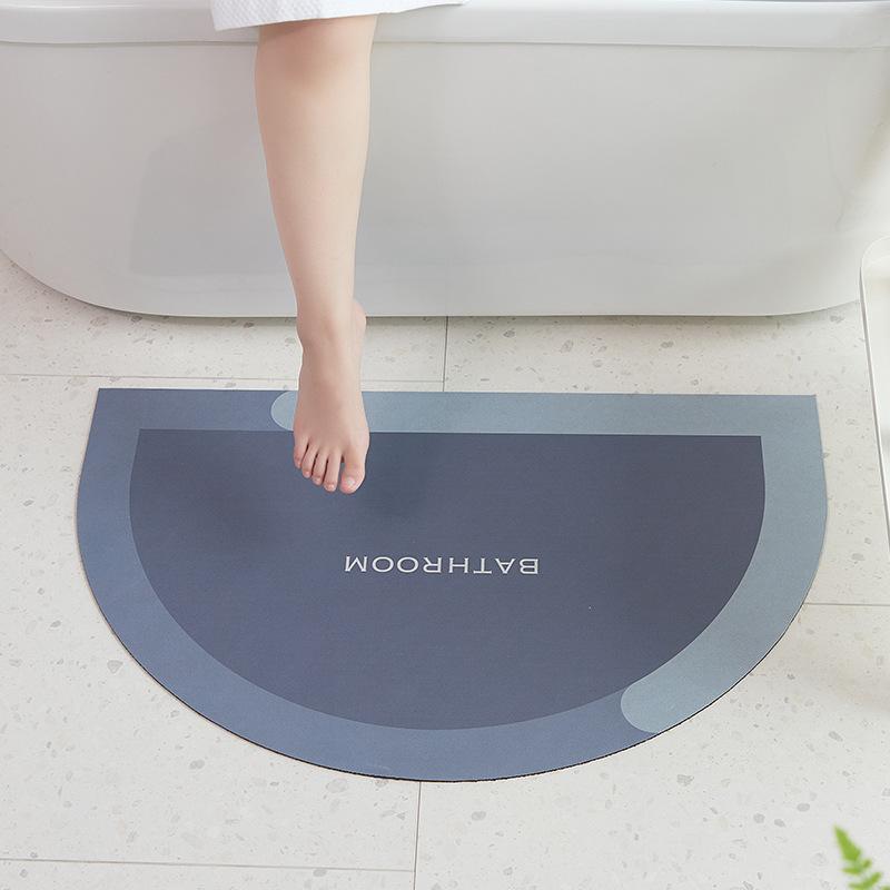 Nordic Diatom Mud Mat Bathroom Moisture-wicking Non-slip Mat Home Toilet Entry Toilet Door Quick Drying Mat Durable
